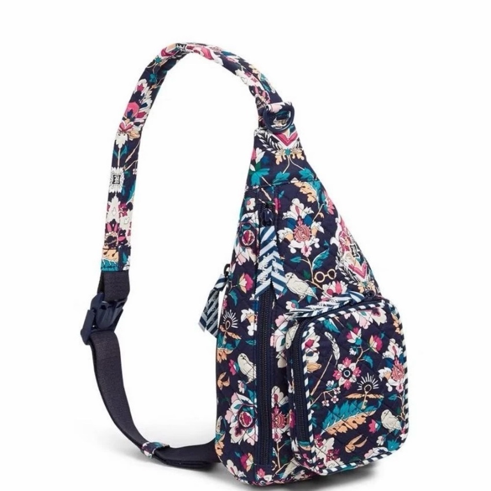 Vera Bradley Harry Potter Sling Backpack Quilted Navy Forbidden Forest Cotton